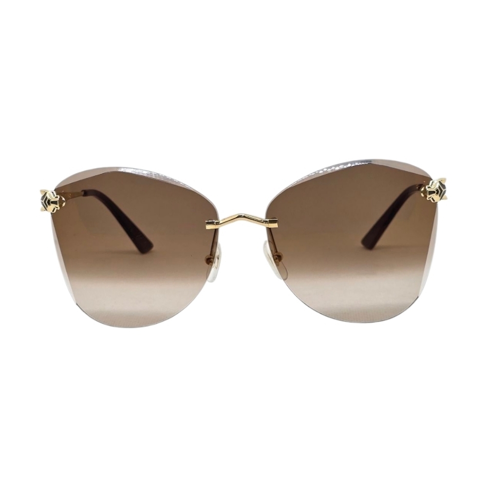 CARTIER SUNGLASSES Elegant Brown BEVELED LENSES